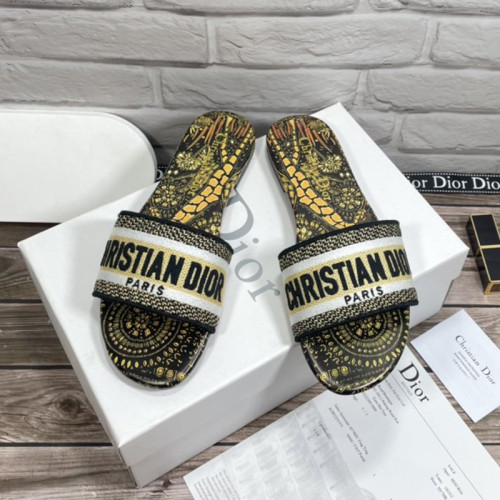 Dior Women Shoes Mule DWAY SLIDE Luxury Brand Womens Sandals Slippers with Original Box