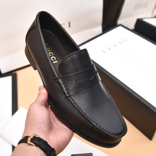 Gucci Mens Shoes Leather Design Luxury Brand Business Dress Shoes for Men with Original Box