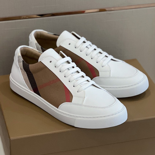 Burberry Mens Shoes Sneakers Fashion Type Luxury Brand Vintage Check Cotton Sneaker with Original Box
