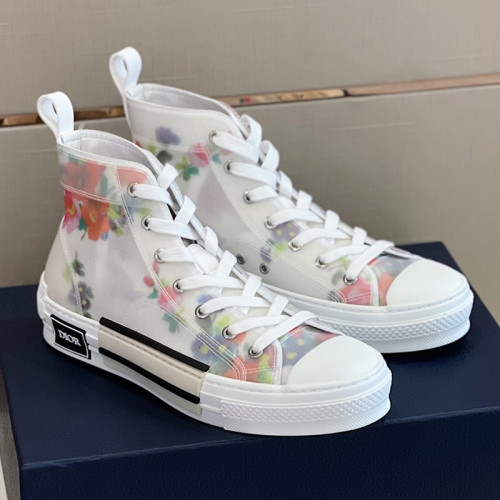 Dior Mens Shoes Sneakers Casual Luxury Brand B23 HIGH-TOP SNEAKER Dior Oblique Canvas with Original Box 3SH118ZMK_H761
