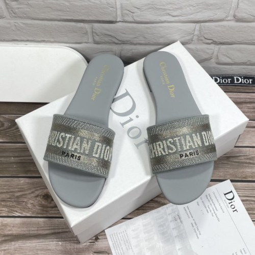 Dior Women Shoes Mule DWAY SLIDE Luxury Brand Womens Sandals Slippers with Original Box