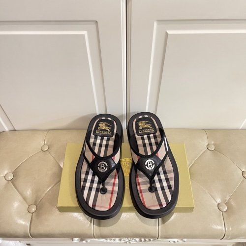 Burberry Mens Shoes Leather Flip-Flops
