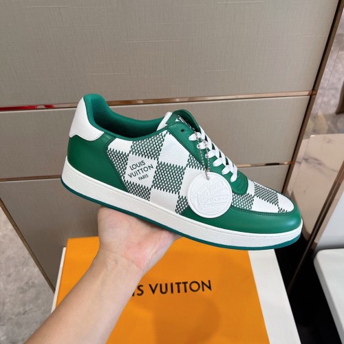 Louis Vuitton Men Shoes Fashion Sneakers RIVOLI Beverly Hills SNEAKER Luxury Brand Casual Shoes with Original Box