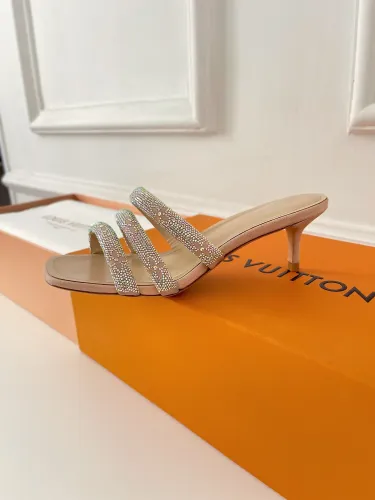 Louis Vuitton Womens Shoes Sandals Slippers Luxury Brand REVIVAL APPEAL MULE 1A93WI calf leather with Original Box 5.5cm Heel