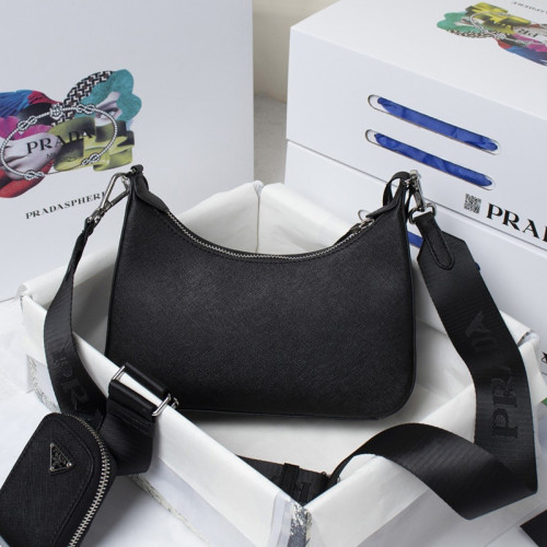 Prada Womens Bag Go Re-Edition 2000 Leather Shoulder Bag