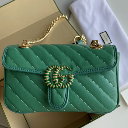 Gucci Womens Bags Shoulder Messenger Bag Luxury Brand Gucci GG Marmont matelassé mini bag with Original Box 446744 UM8AN 1711