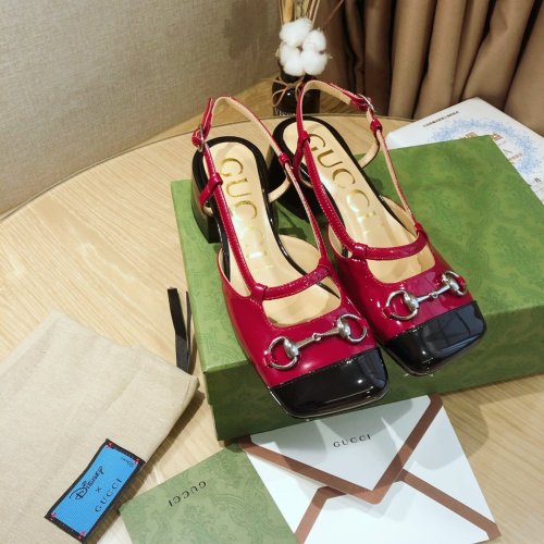 Gucci Womens Shoes Mid-heel Slingback with Horsebit