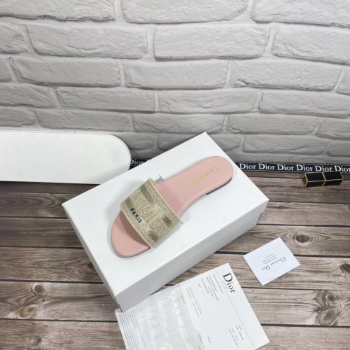 Dior Women Shoes Mule DWAY SLIDE Luxury Brand Womens Sandals Slippers with Original Box