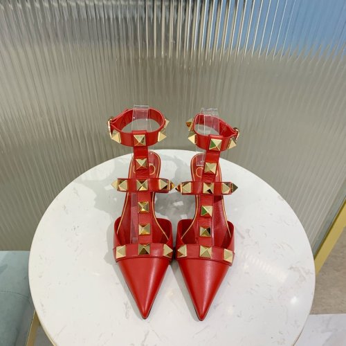 Valentino Women Shoes Mule Flip Flop Sandals ROMAN STUD CALFSKIN PUMP 40 MM with Original Box