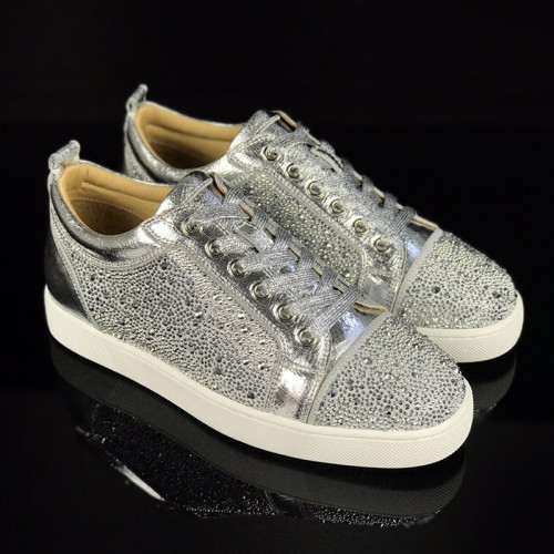 Christian Louboutin Mens Shoes Luxury Brand Red Bottom Design Louis Junior Spikes Flat with Original Box CL sneakers