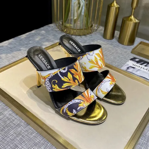 Versace Womens Shoes Mule Sandals High Heel 10cm