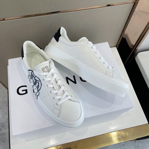 Givenchy Men Shoes Fashion Type Luxury Brand GIVENCHY SNEAKERS IN LEATHER WITH LATEX BAND with Original Box