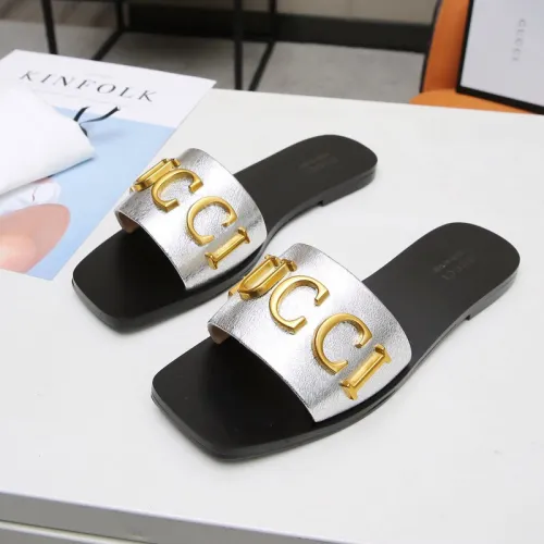 Gucci Womens Shoes Sandals Casual Design Luxury Brand Classic Leather thong sandal with Double G ‎497444 A3N00 1000 with Original Box