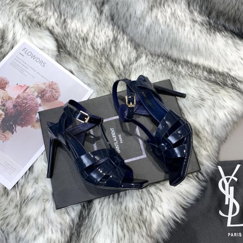 Saint Laurent YSL Womens Shoes TRIBUTE SANDALS IN PATENT LEATHER 10cm