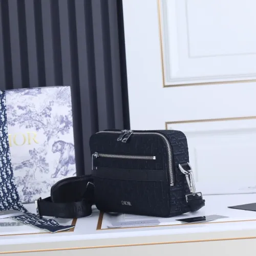 Dior Mens Bags Crossbody Bags SAFARI MESSENGER BAG Beige and Black Dior Oblique Jacquard with Original Box 1ESPO206YKY_H10E