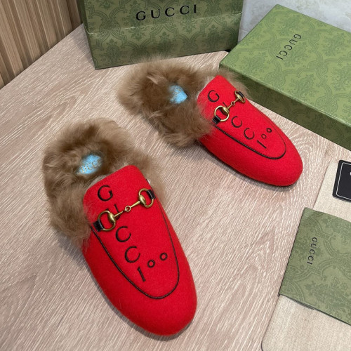 Gucci Womens Shoes Casual Loafers Design Luxury Brand Leather Princetown with Original Box