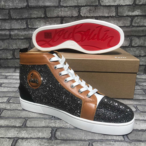 Christian Louboutin Mens Shoes Luxury Brand Red Bottom Design Louis Junior Spikes Flat with Original Box CL sneakers