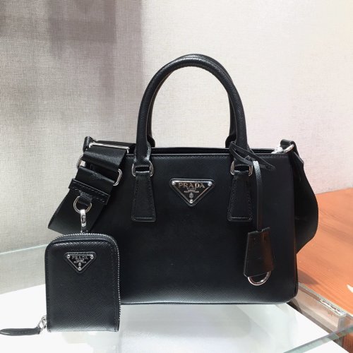 Prada Womens Bag Leather Shoulder Bag Top Handle Totes