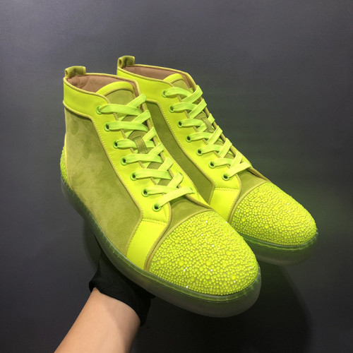 Christian Louboutin Mens Shoes Luxury Brand Red Bottom Design Louis Junior Spikes Flat with Original Box CL sneakers