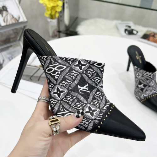 Louis Vuitton Womens Shoes Pumps Sandals Slippers Leather Design Luxury Brand Summer Fashion Sandals with Original Box 9.5cm Heel