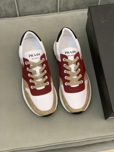 Prada Mens Shoes Sneakers Casual Shoes for Men Luxury Brand Breathable Fashion Sneakers with Original Box