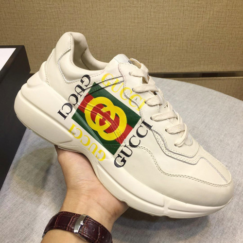 Gucci Womens Shoes Sneakers Fashion Type Luxury Brand Design Rhyton Sneaker with Original Box