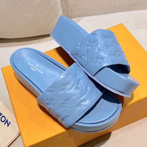 Louis Vuitton Womens Shoes Sandals Slippers Luxury Brand Louis Vuitton JUMBO FLATFORM MULE with Original Box 1A9QYY