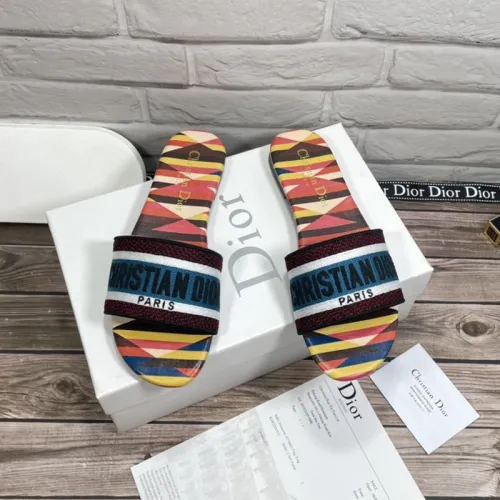 Dior Women Shoes Mule DWAY SLIDE Luxury Brand Womens Sandals Slippers with Original Box