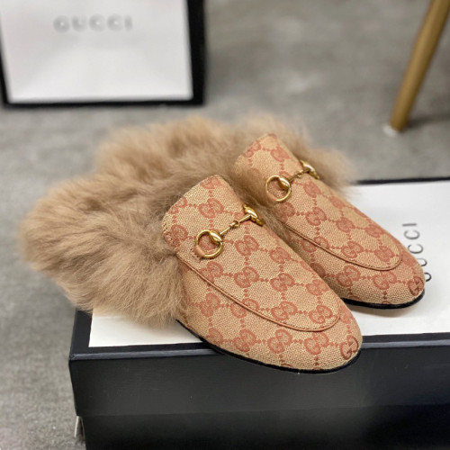 Gucci Womens Shoes Casual Loafers Design Luxury Brand Leather Princetown with Original Box