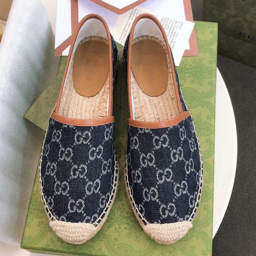 Gucci Womens Shoes Double G Espadrilles 551890 BKO00 1000 Luxury Brand Black Leather Platform Espadrille With Double G with Original Box