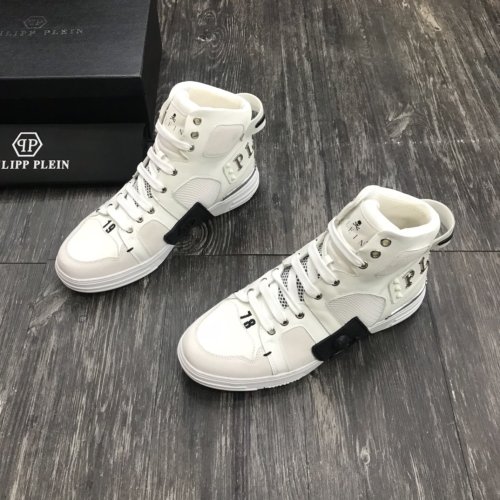 Philipp Plein Men Shoes High Top Sneaker Fashion Design Luxury Brand