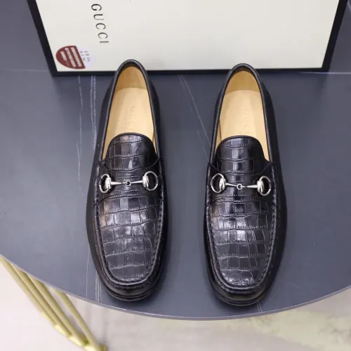 Gucci Mens Shoes Leather Design Luxury Brand Business Dress Shoes for Men with Original Box