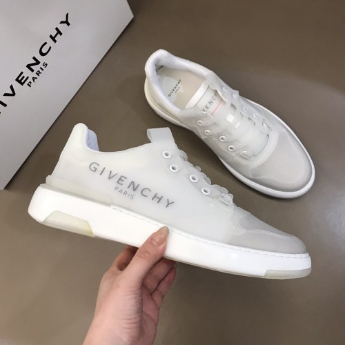 Givenchy Men Shoes Fashion Sneakers Luxury Brand Wing Low Transparent Sneakers BH002WH0MW-100