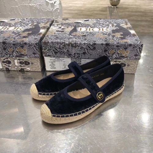 Dior Womens Shoes DIOR CARO ESPADRILLE BALLERINA FLAT