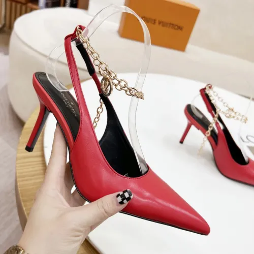 Louis Vuitton Womens Shoes Pumps Sandals Leather Design Luxury Brand Fashion Sandals with Original Box 8cm Heel