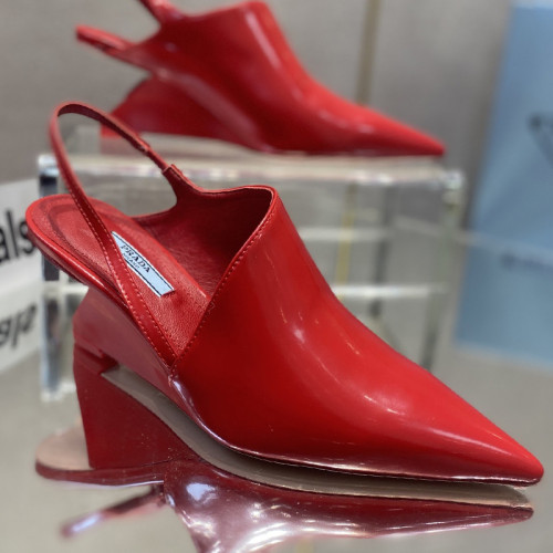 Prada Womens Shoes Slingback Pumps Luxury Brand Casual Shoes for Women with Original Box