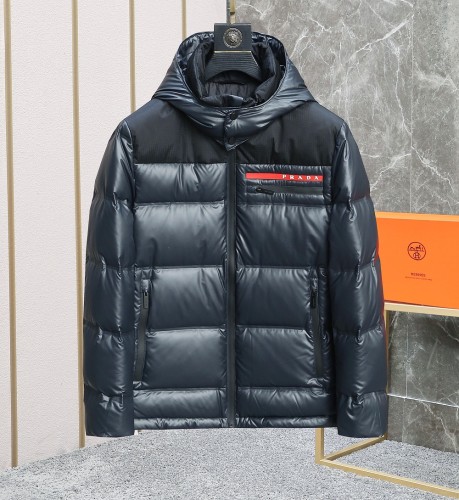 Prada Mens Womens Winter Windprood Down Jackets Keep Warm 90% White Duck Down