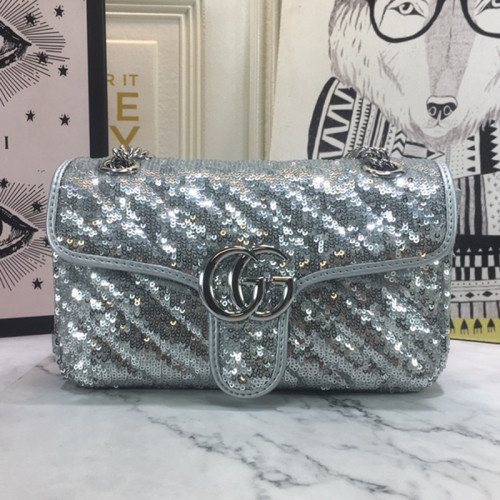 Gucci Womens Bags Shoulder Messenger Bag Luxury Brand Gucci GG Marmont matelassé mini bag with Original Box 446744 UM8AF 4340