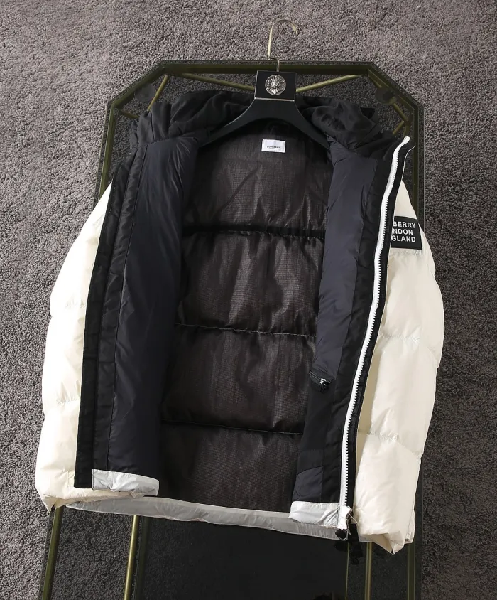 Burberry Design Mens Womens Winter Windprood Down Jackets Keep Warm 90% White Duck Down