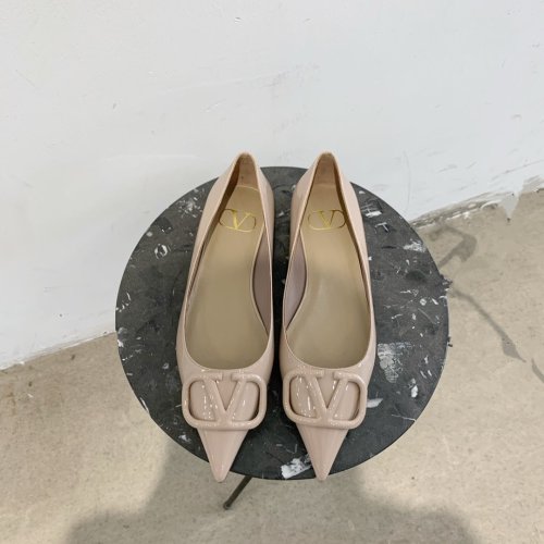 Valentino Women Shoes Mule Flip Flop Sandals VLOGO SIGNATURE CALFSKIN PUMP Flat Luxury Brand with Original Box