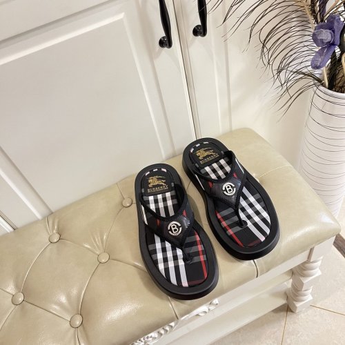 Burberry Mens Shoes Leather Flip-Flops
