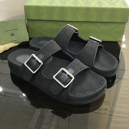 Gucci Mens Shoes Flat Sandals Slippers Luxury Brand Men's slide sandal with straps with Original Box 698705 2HK60 4061