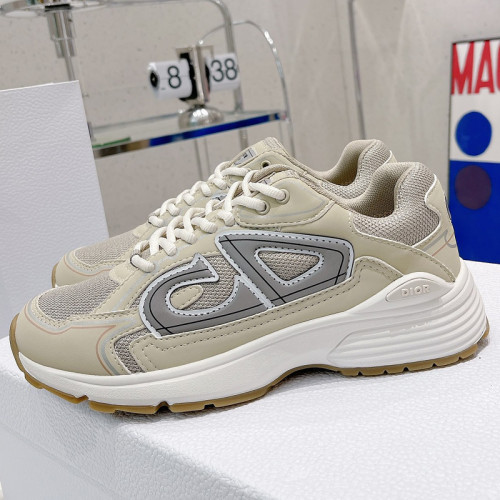 Dior Mens Shoes Sneakers Luxury Brand B30 SNEAKER Cream Mesh and Technical Fabric Unisex Design 3SN279ZMA_H161