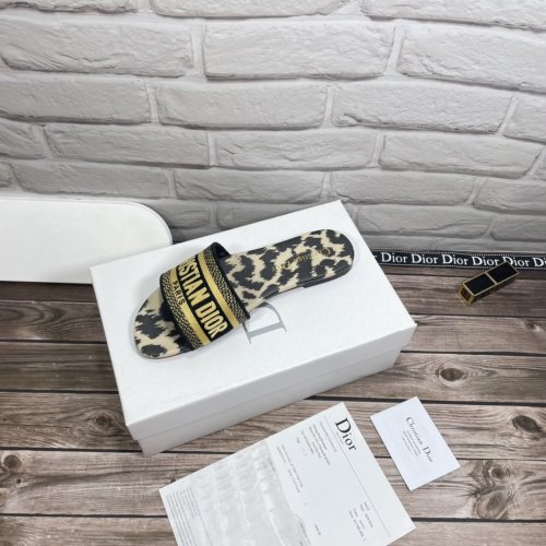 Dior Women Shoes Mule DWAY SLIDE Luxury Brand Womens Sandals Slippers with Original Box