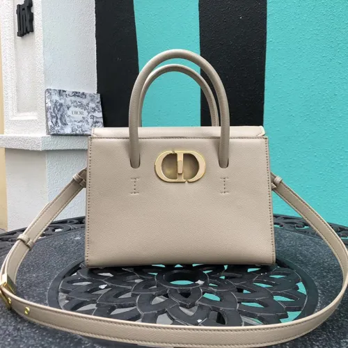 Dior Womens Bag Handbag MEDIUM ST HONORÉ TOTE Beige Grained Calfskin M9321UMBA_M925