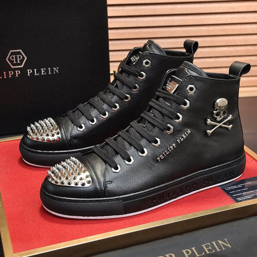 Philipp Plein Men Shoes Sneakers High Top Sneaker Fashion Design Luxury Brand Ankle Boots with Original Box