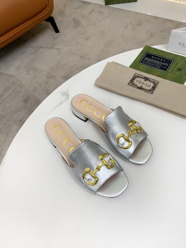 Gucci Womens Shoes Sandals Casual Design Luxury Brand Classic Leather Women's slide sandal with Horsebit with Original Box 655412 BKO00 9022