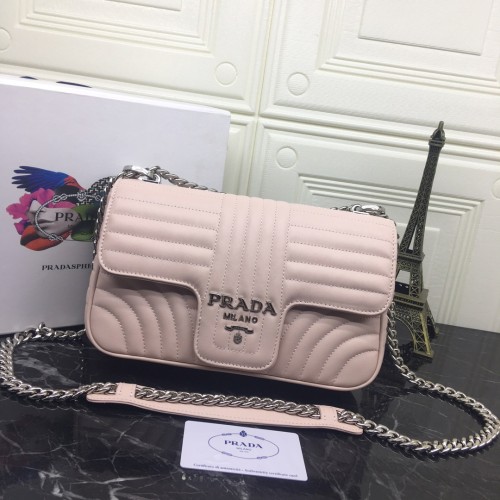 Prada Womens Bags Shoulder Messenger Bags Luxury Brand Leather Prada Diagramme Bag 1BH083_2D91_F0PLD_V_IOI with Original Box