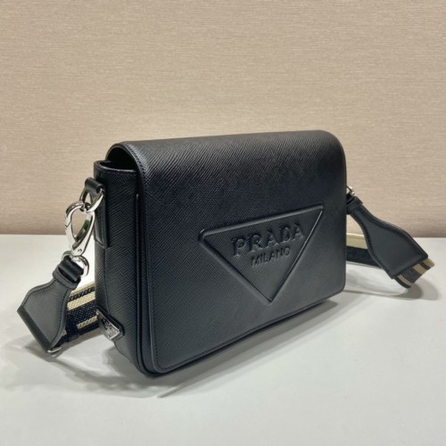 Prada Mens Womens Bags Shoulder Bag Luxury Brand Saffiano leather shoulder bag with Original Box