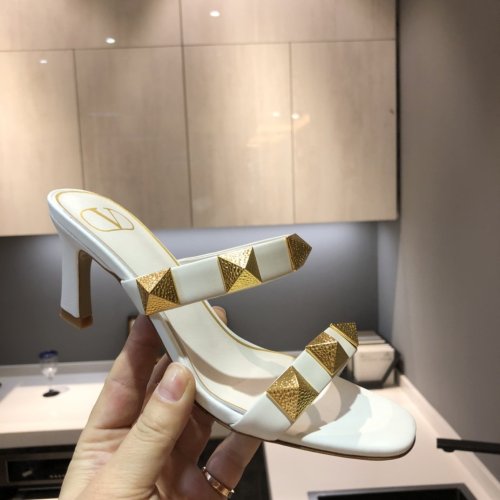 Valentino Womens Shoes ROMAN STUD SLIDE SANDAL 6.5cm